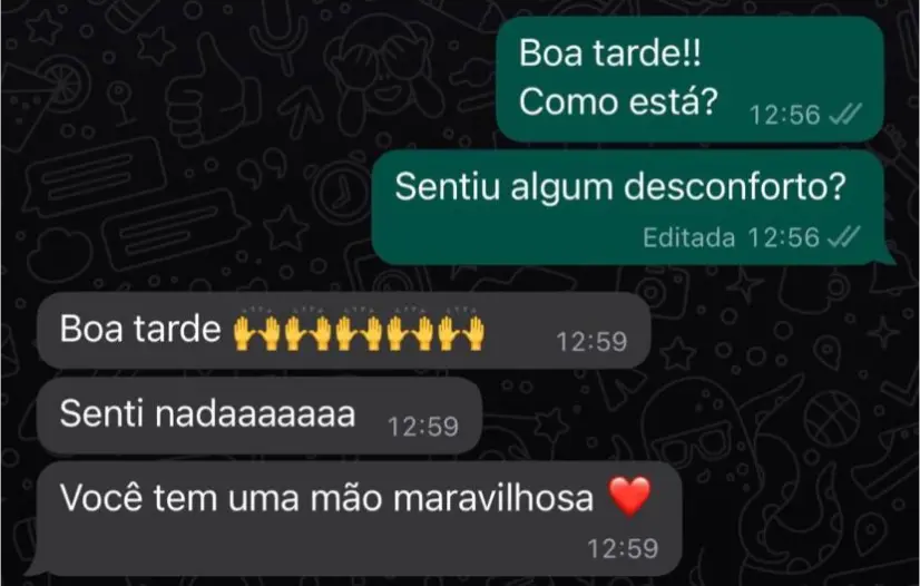 Depoimento de paciente